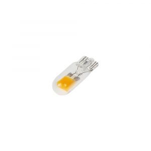 Led autožiarovka T10 - 12V / 24V biela teplá 2x COB LED čip / celosklo (2ks)