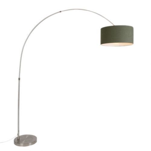 Oblúková lampa oceľová machovo zelená odtieň 50/50/25 - XXL