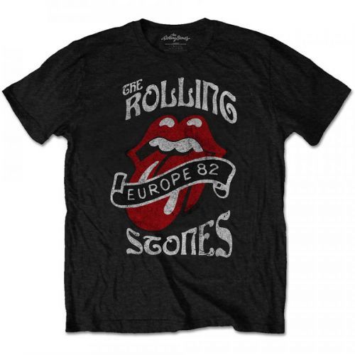 Rolling Stones - Tričko Europe '82 Tour - Muž, Unisex, Čierna, S