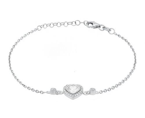 Brilio Silver Romantický strieborný náramok so zirkónmi BR23W