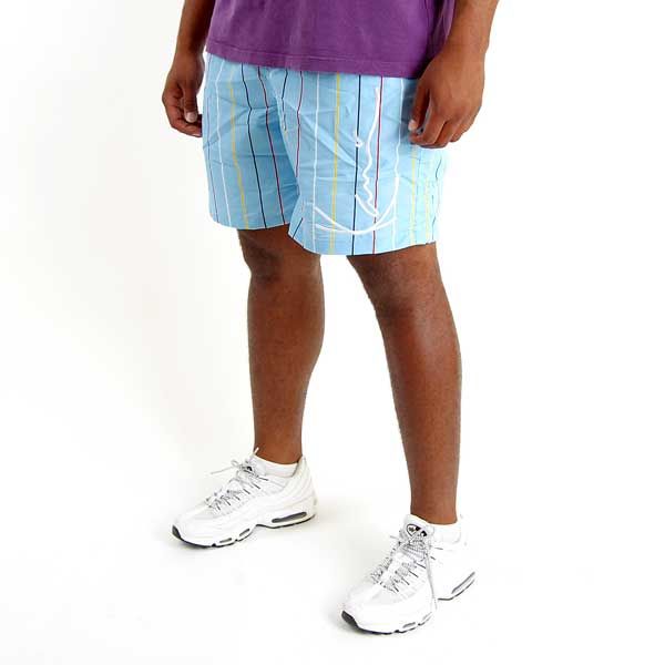 Kraťase Karl Kani Small Signature Pinstripe Mesh Shorts navy/white - S
