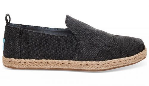 Toms Alpargatas Black Washed Canvas Deconstructed čierne 10009834