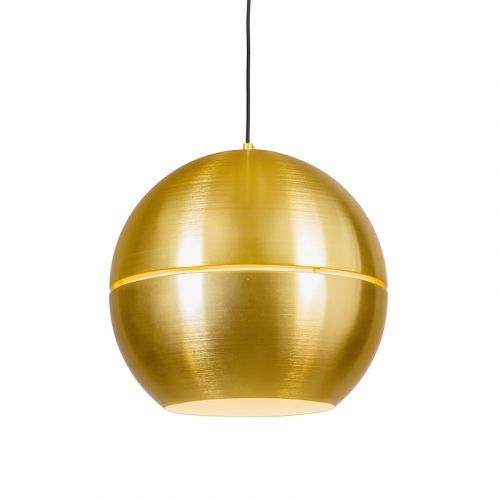Retro závesná lampa zlatá 40 cm - plátok