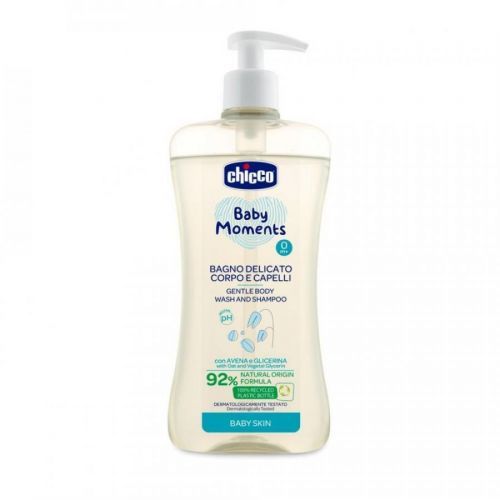 CHICCO Šampón jemný na vlasy a telo s dávkovačom 500 ml