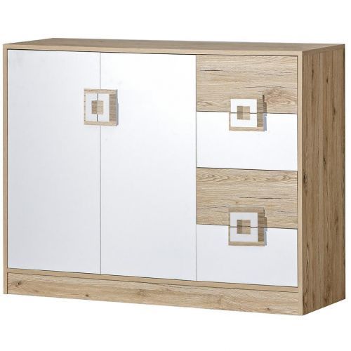 Komoda Nico 80 biela/svetly dub nr-9