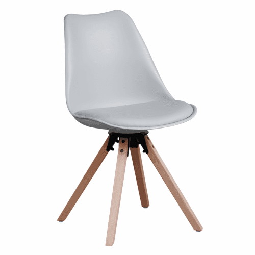 Stylová otočná židle, světlešedá, ETOSA