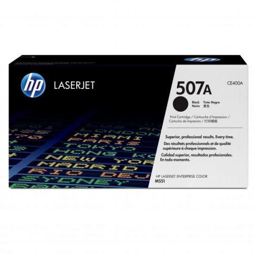 HP originál toner CE400A, black, 5500str., HP 507A, HP LaserJet Enterprise 500 color M551, O