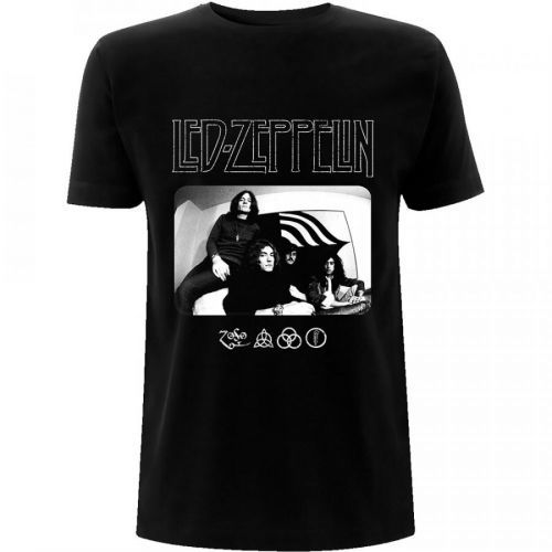 Led Zeppelin - Tričko Icon Logo Photo - Muž, Unisex, Čierna, S