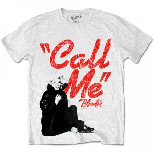 Blondie - Tričko Call Me - Muž, Unisex, Biela, S