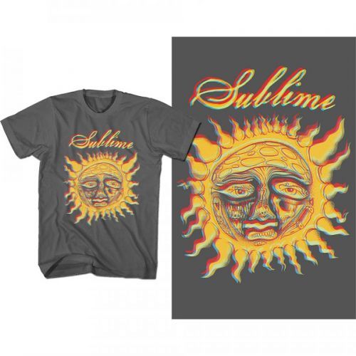 Sublime - Tričko Yellow Sun - Muž, Unisex, Šedá, S
