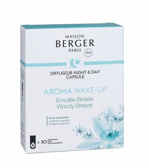 Maison Berger Paris kapsľa do difuzéra Night & Day, Aroma Wake-up – Lesný vánok