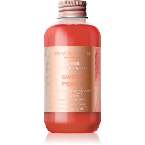 Revolution Haircare Tones For Blondes tónovací balzam pre blond vlasy odtieň Sweet Peach 150 ml