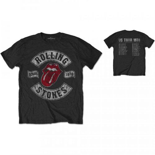 Rolling Stones - Tričko US Tour 1978 - Muž, Unisex, Čierna, XXL