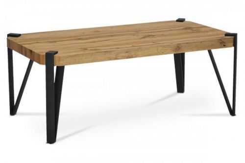 AUTRONIC AHG-260 OAK konferenčný stolík, 110x60x42 cm, doska MDF dekor dub, kov čierny mat