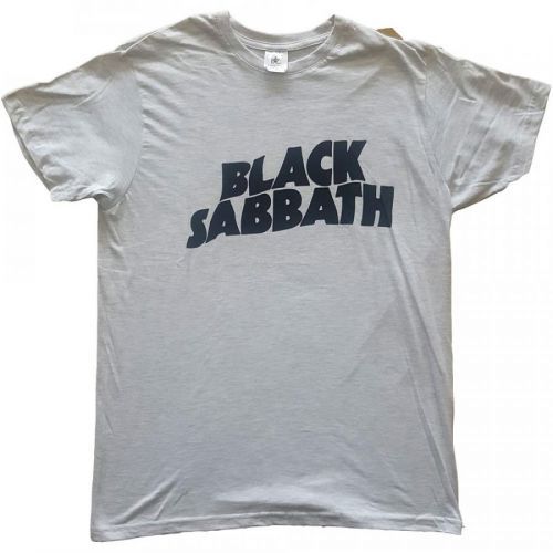 Black Sabbath - Tričko Black Wavy Logo - Muž, Unisex, Šedá, XXL