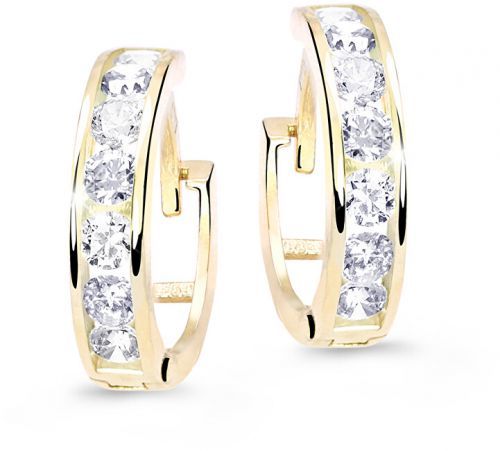 Cutie Jewellery Slušivé detské náušnice zo žltého zlata C3345-80-X-1 červená