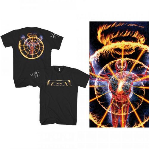 Tool - Tričko Flame Spiral - Muž, Unisex, Čierna, XL