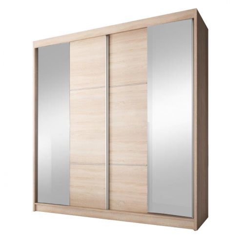 Šatníková skriňa s posuvnými dverami 233 MULTI 36 dub sonoma Tempo Kondela