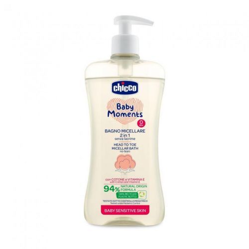 CHICCO Šampon micelárny na vlasy a telo s dávkovačom Sensitive 500 ml