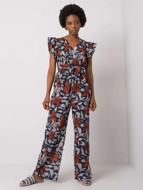 Dámska kombinéza s tmavo modrým vzorom one size