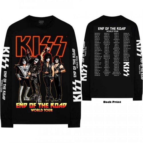 Kiss - Tričko s dlhým rukávom End Of The Road Tour - Muž, Unisex, Čierna, M