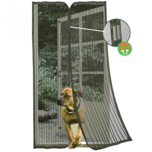 Moskytiéra do dverí s magnetmi čierna, 210 x 50 cm