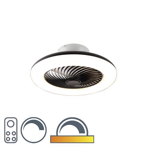 Stropný ventilátor čierny vrátane LED s diaľkovým ovládaním - Clima