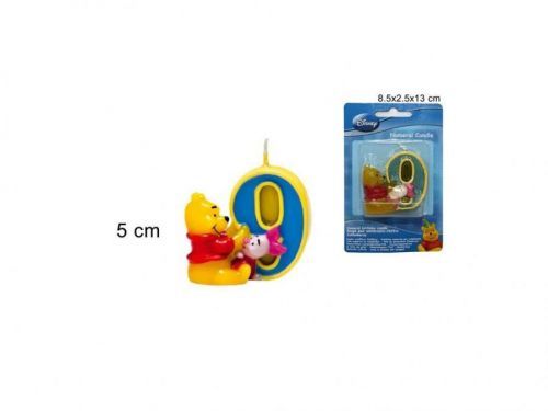 Sviečka číslica 9 Medvedík Pú