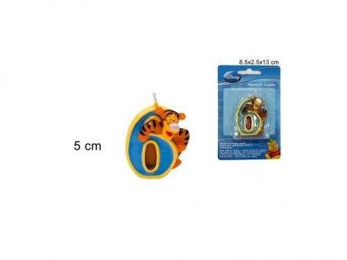 Sviečka číslica 6 Medvedík Pú