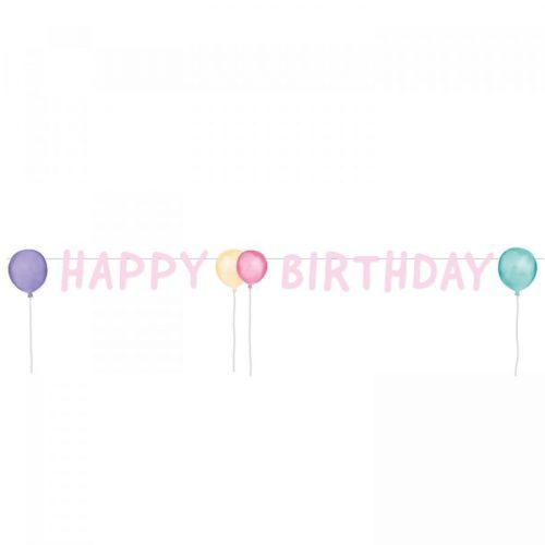Amscan Banner Happy Birthday - pastelové balóny 150 x 13,8 cm