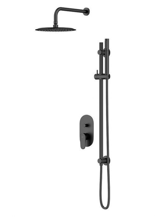 CERSANIT CERSANIT - Podomietkový sprchový set B261 INVERTO, čierna + zlatá páčka S952-006