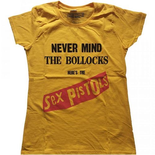 THE SEX PISTOLS - Tričko Never Mind the Bollocks Original Album - Žena, Žltá, XXL