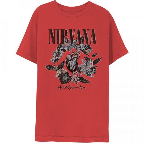 Nirvana - Tričko Heart-Shaped Box - Muž, Unisex, Červená, S