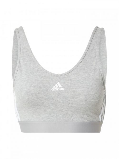 ADIDAS PERFORMANCE Športová podprsenka  sivá melírovaná / biela