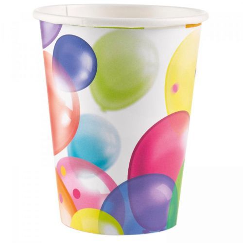 Amscan Poháre - Pastelové balóny 8 ks 250 ml
