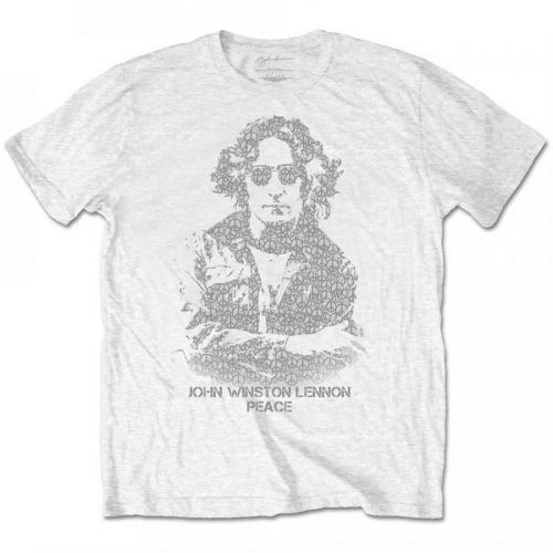 John Lennon - Tričko Peace - Muž, Unisex, Biela, XXL