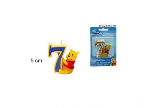 Sviečka číslica 7 Medvedík Pú