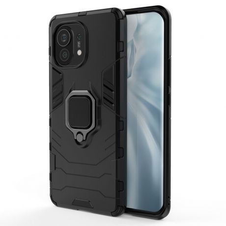 MG Ring Armor plastový kryt na Xiaomi Mi 11, čierny