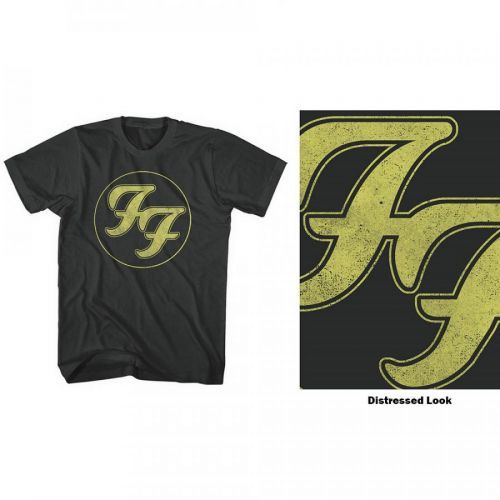 Foo Fighters - Tričko Distressed FF Logo - Muž, Unisex, Čierna, S