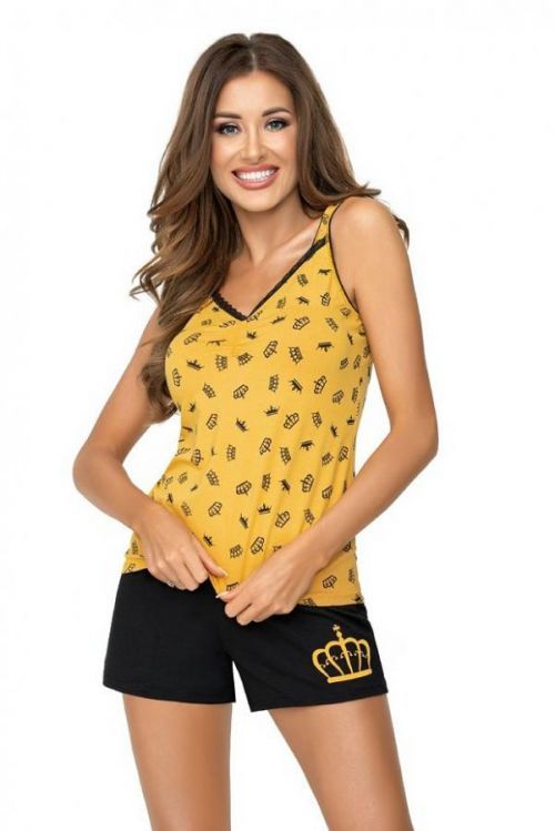 Dámske pyžamo Donna Queen 1/2 S-XL horčica M