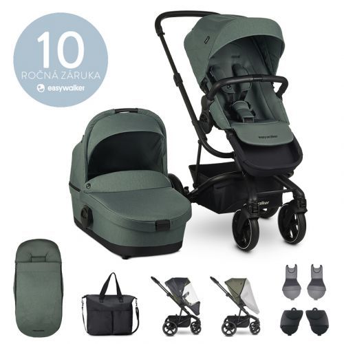 EASYWALKER Set kočík kombinovaný Harvey3 Forest Green s príslušenstvom