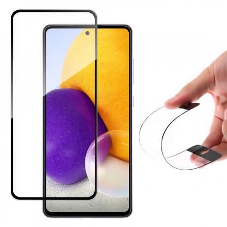 MG Full Cover Flexi Nano Hybrid ochranné sklo na Samsung Galaxy A72 4G, čierne