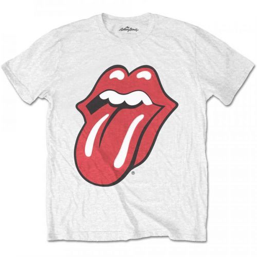 Rolling Stones - Tričko Classic Tongue - Muž, Unisex, Biela, S