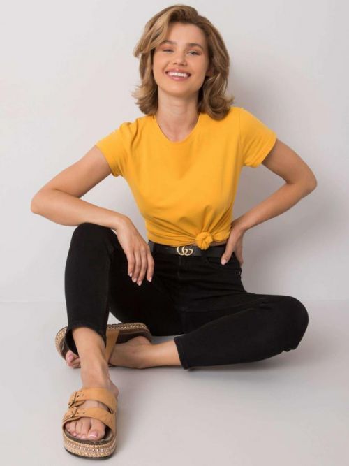 Obyčajné tričko vo svetle oranžovej farbe S