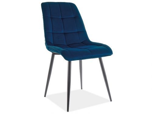 Signal Jedálenská stolička CHIC Matt Velvet FARBA: Modrá