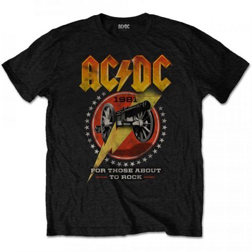 AC/DC - Tričko For Those About To Rock 81 - Muž, Unisex, Čierna, S