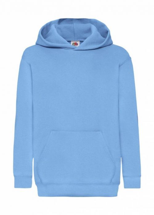 Mikina detská s kapucňou Fruit of the Loom 280 - svetlo modrá, 140