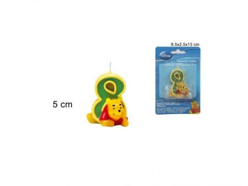 Sviečka číslica 8 Medvedík Pú