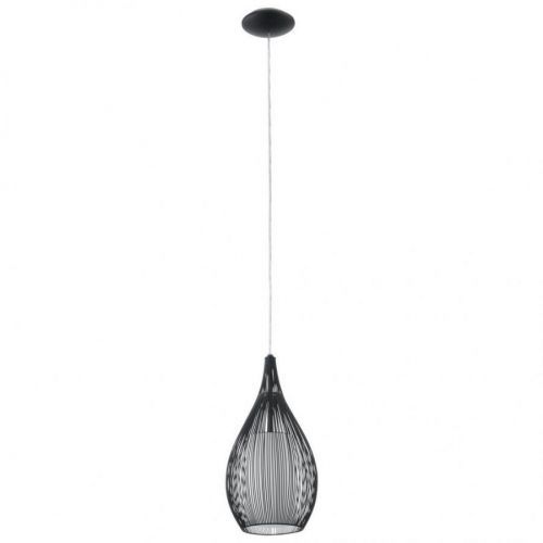 ZÁVESNÁ LAMPA, E27/60 W, 19/110 cm - čierna, biela
