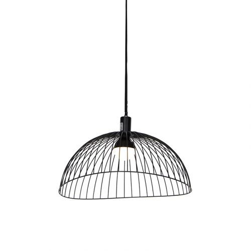 Design hanglamp zwart incl. LED oplaadbaar RGBW - Pua